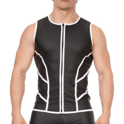 Barcode Berlin Veste sans manche Robin Noir-Blanc